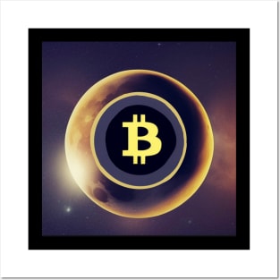 Bitcoin in Space: To the Moon Posters and Art